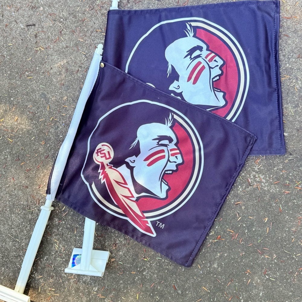 Florida State University set of 2 officially licensed carflags-New